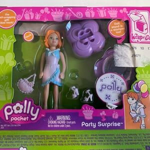 Polly Pocket Party Surprise Doll Set Mattel New in Box Vintage Style Collectible